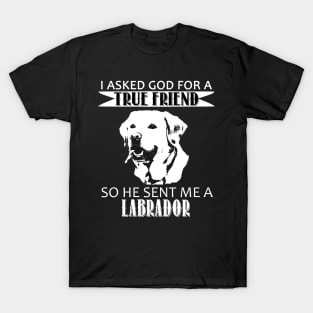 Labrador T-shirt - Labrador True Friend T-Shirt